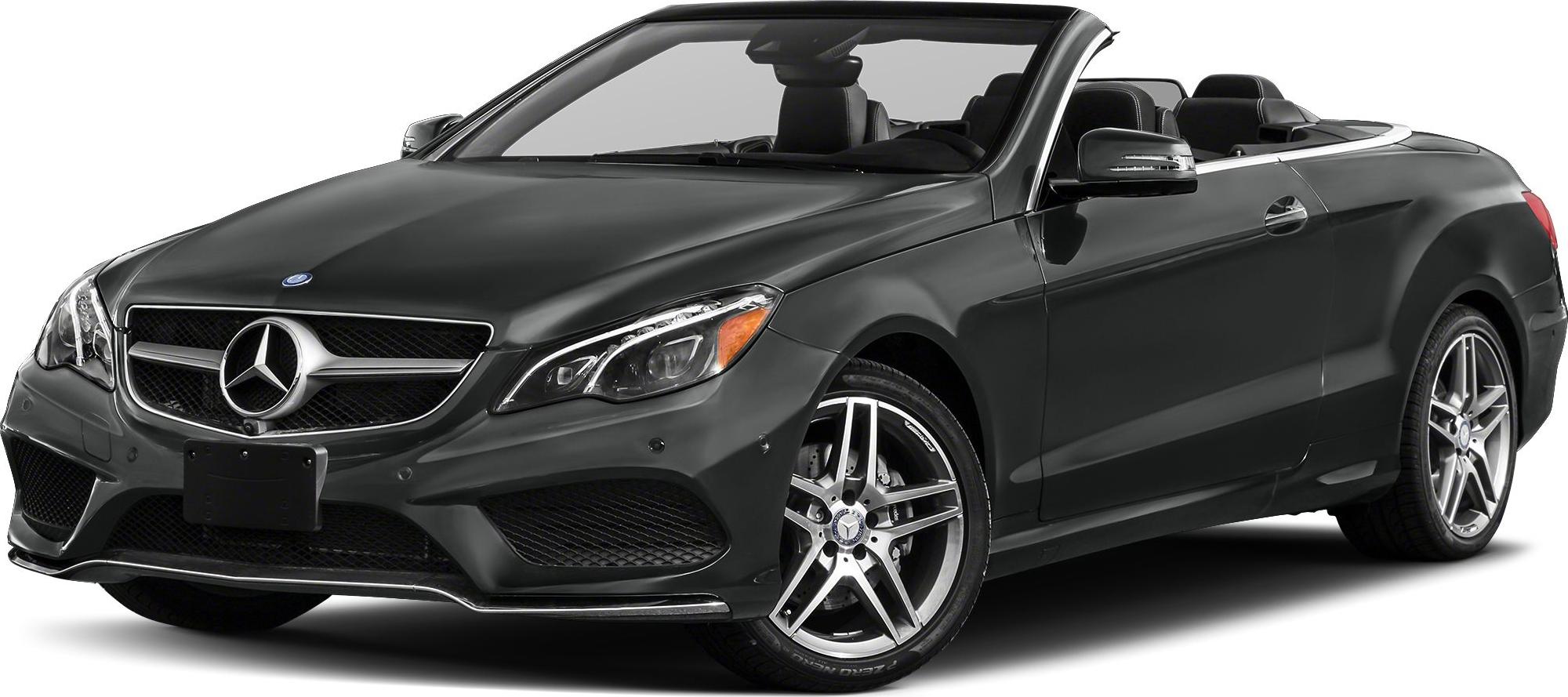 Black convertible front-side view with AMG wheels and LED headlights