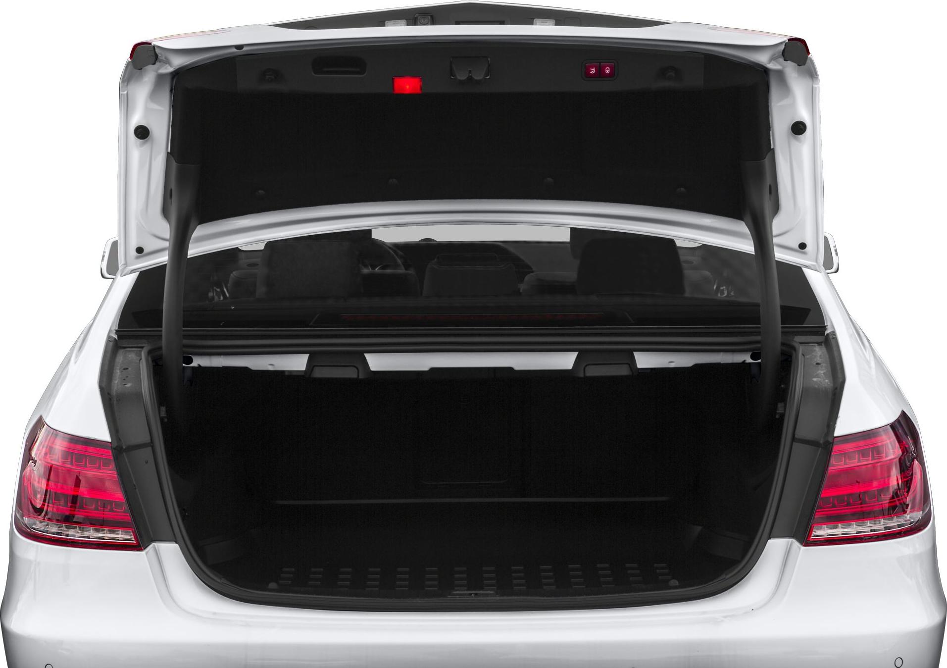 Open rear trunk with spacious cargo area and trunk lid