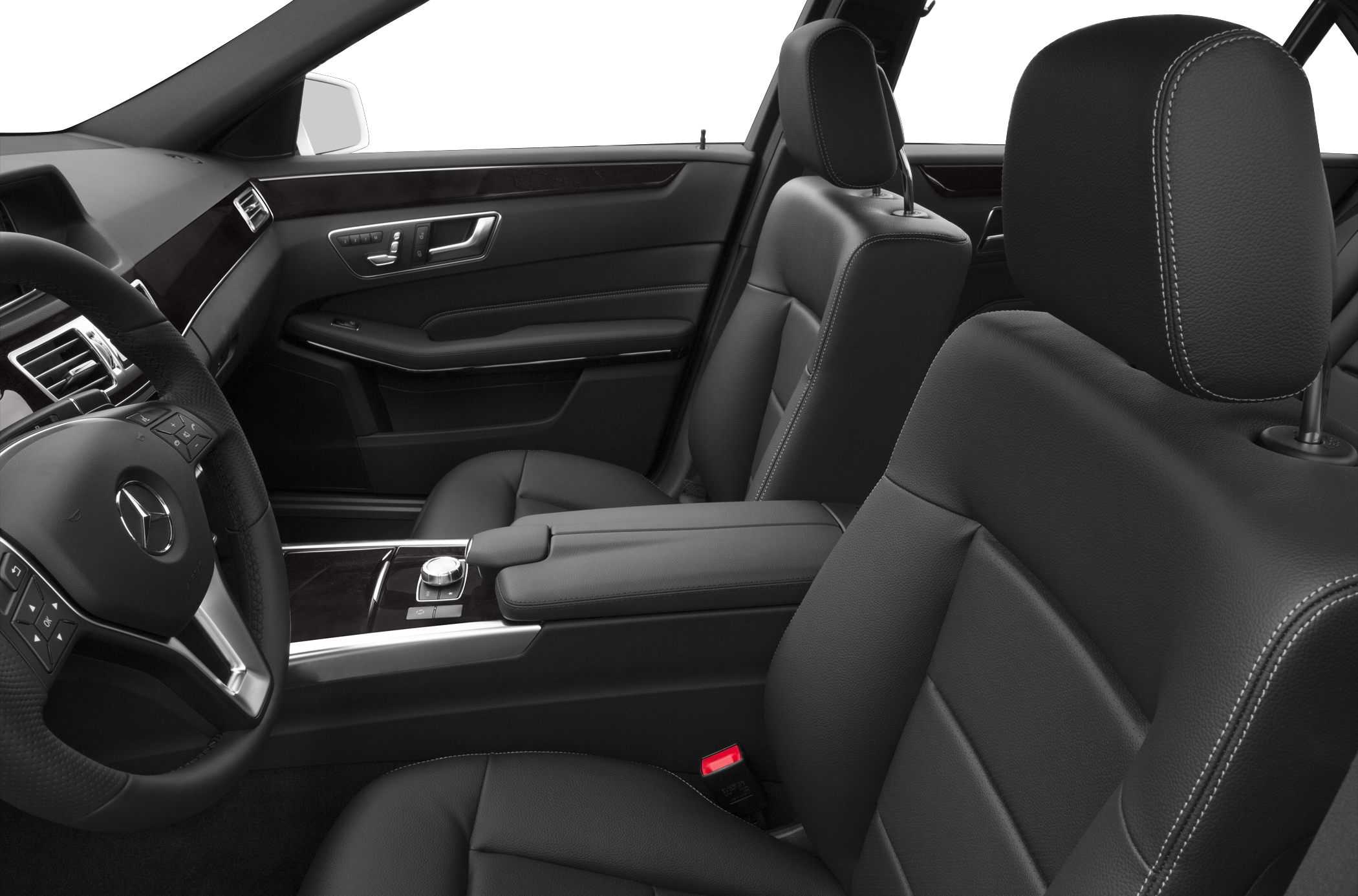 Leather seats with advanced controls and elegant dashboard trim