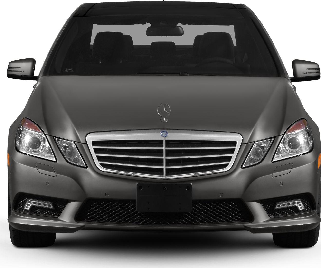 Front view with distinctive grille and headlights
