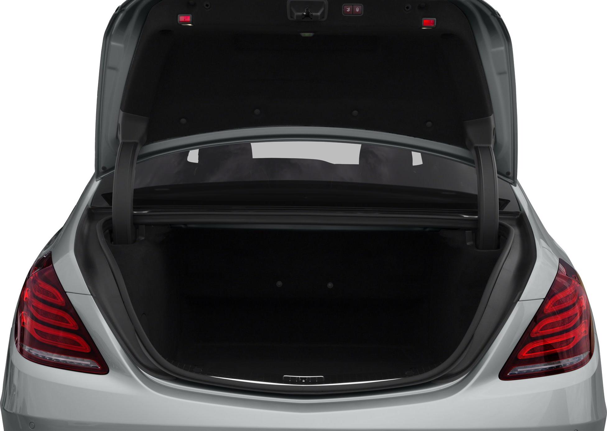 Open rear trunk with spacious interior and distinct taillights