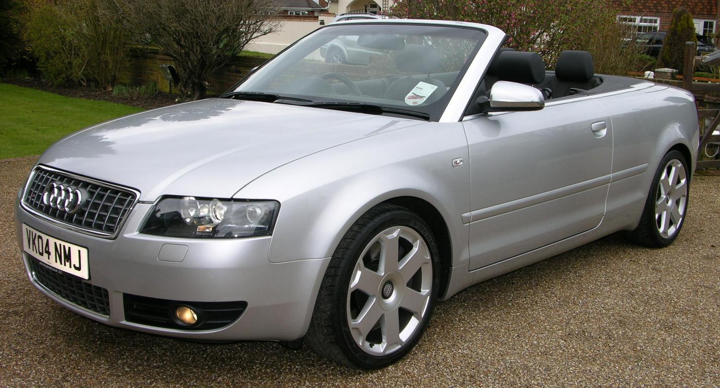 Silver convertible with alloy wheels and open roof