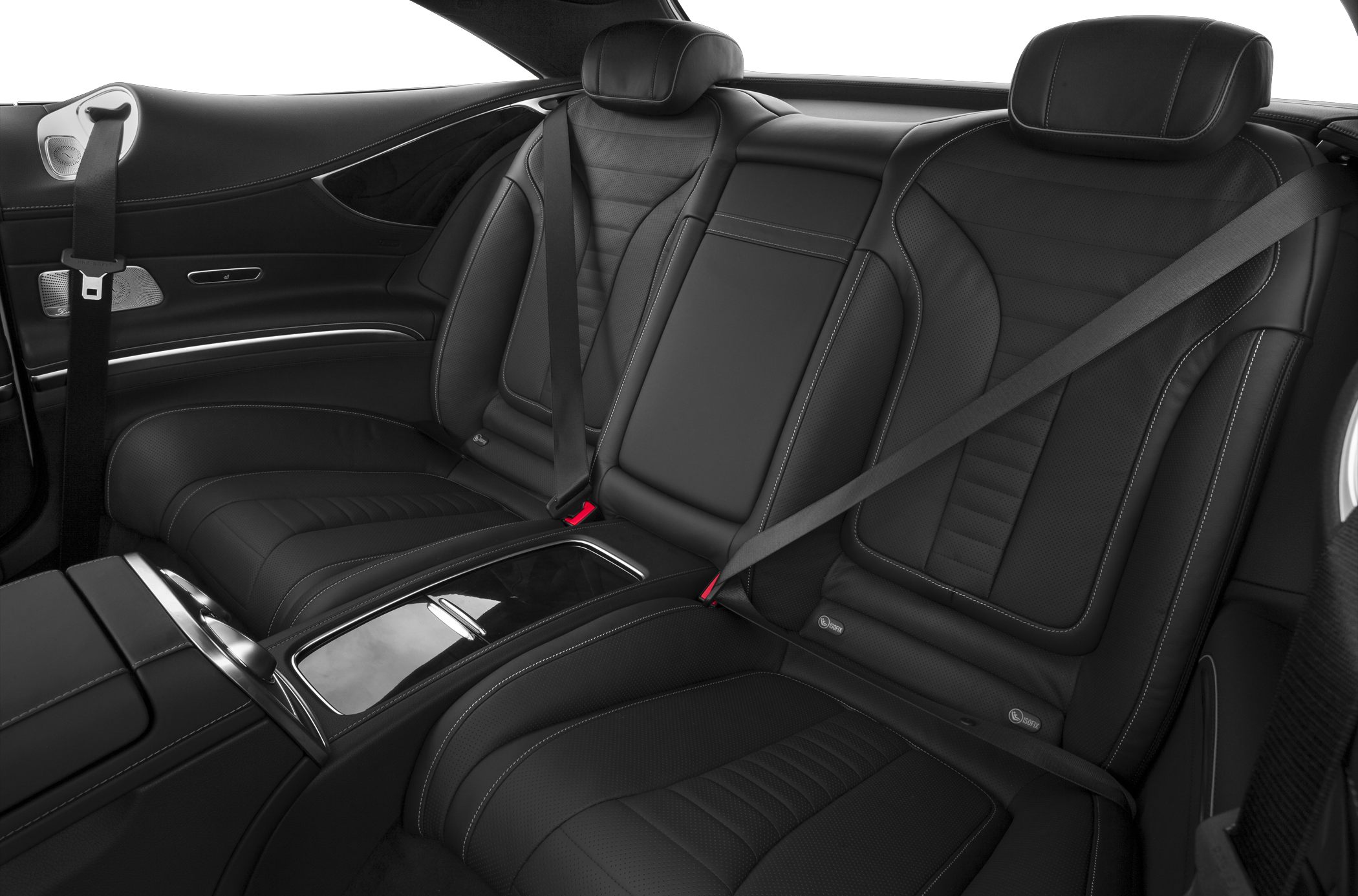 Premium rear seats with leather upholstery and integrated seat belts