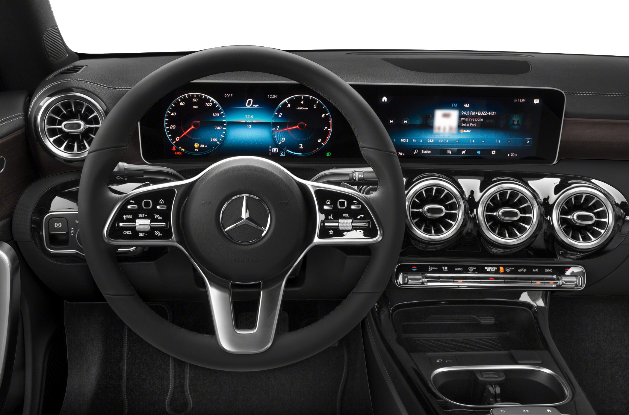 Digital instrument cluster and multifunction steering wheel