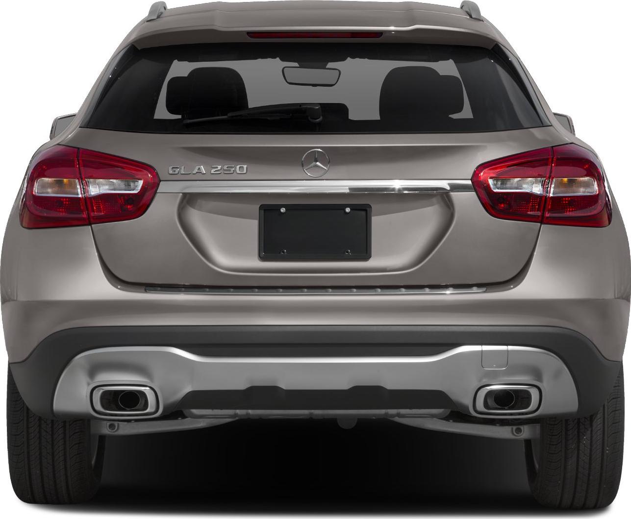 SUV rear design with dual exhausts, LED taillights, and roof spoiler.