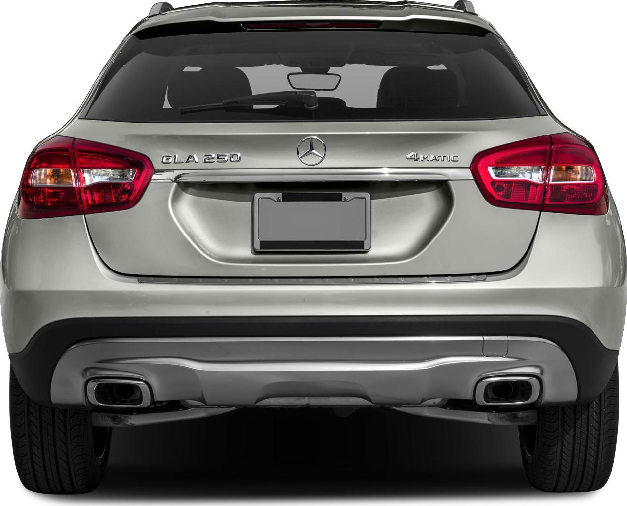 Rear view with distinctive taillights and dual exhaust outlets