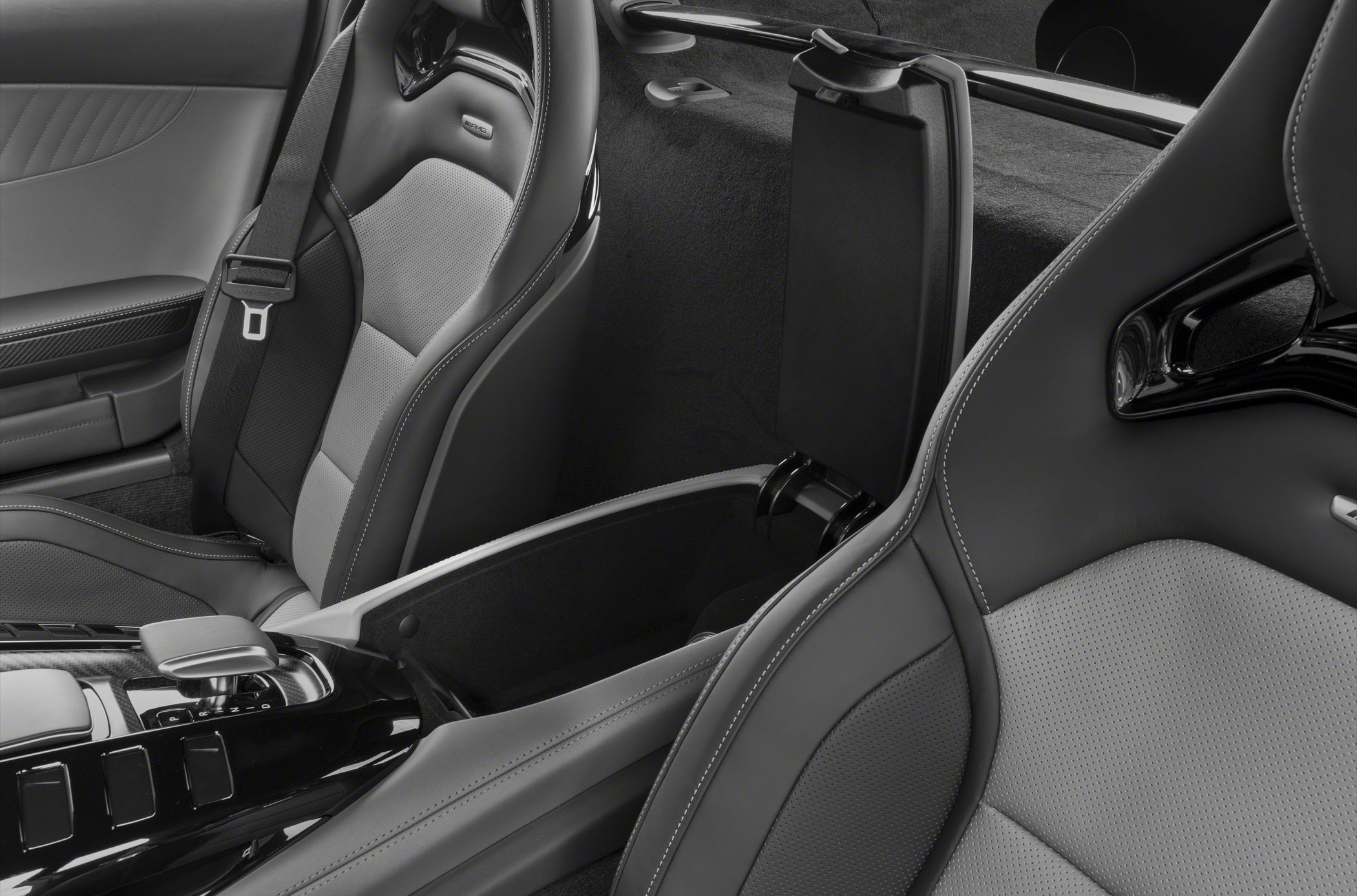 Sport seats and center console storage compartment