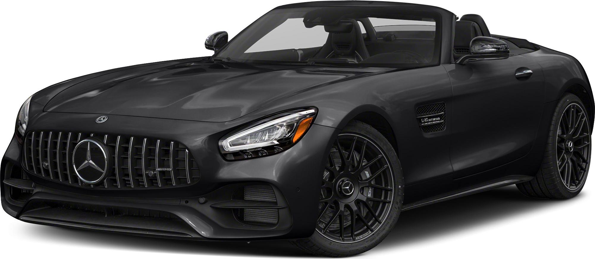 Front of sporty convertible with Panamericana grille and black multi-spoke wheels