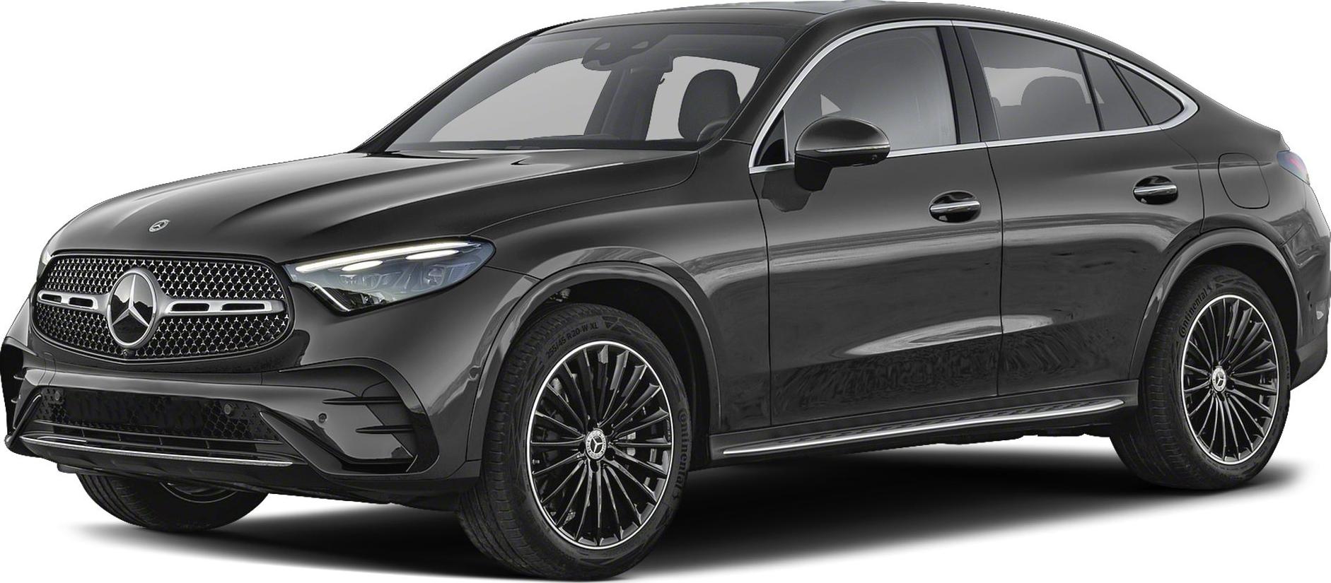 Black luxury coupe SUV front side with alloy wheels and sleek LED headlights
