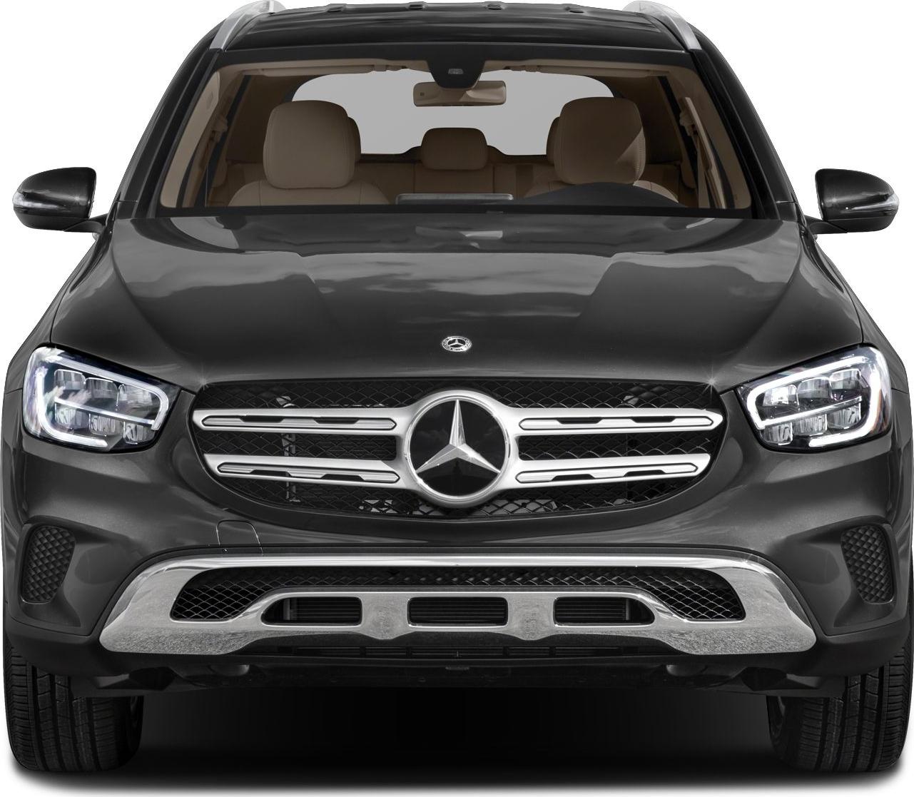 Front view with LED headlights and chrome-accented grille