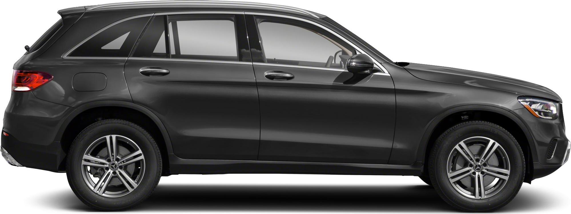 Side profile of a luxury SUV with alloy wheels and LED headlights