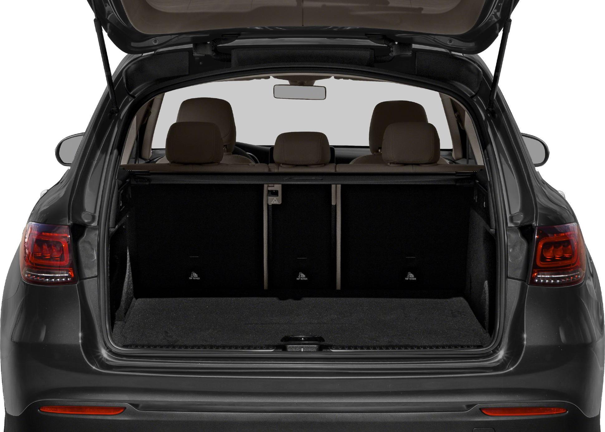 Open rear cargo space with rear seats visible