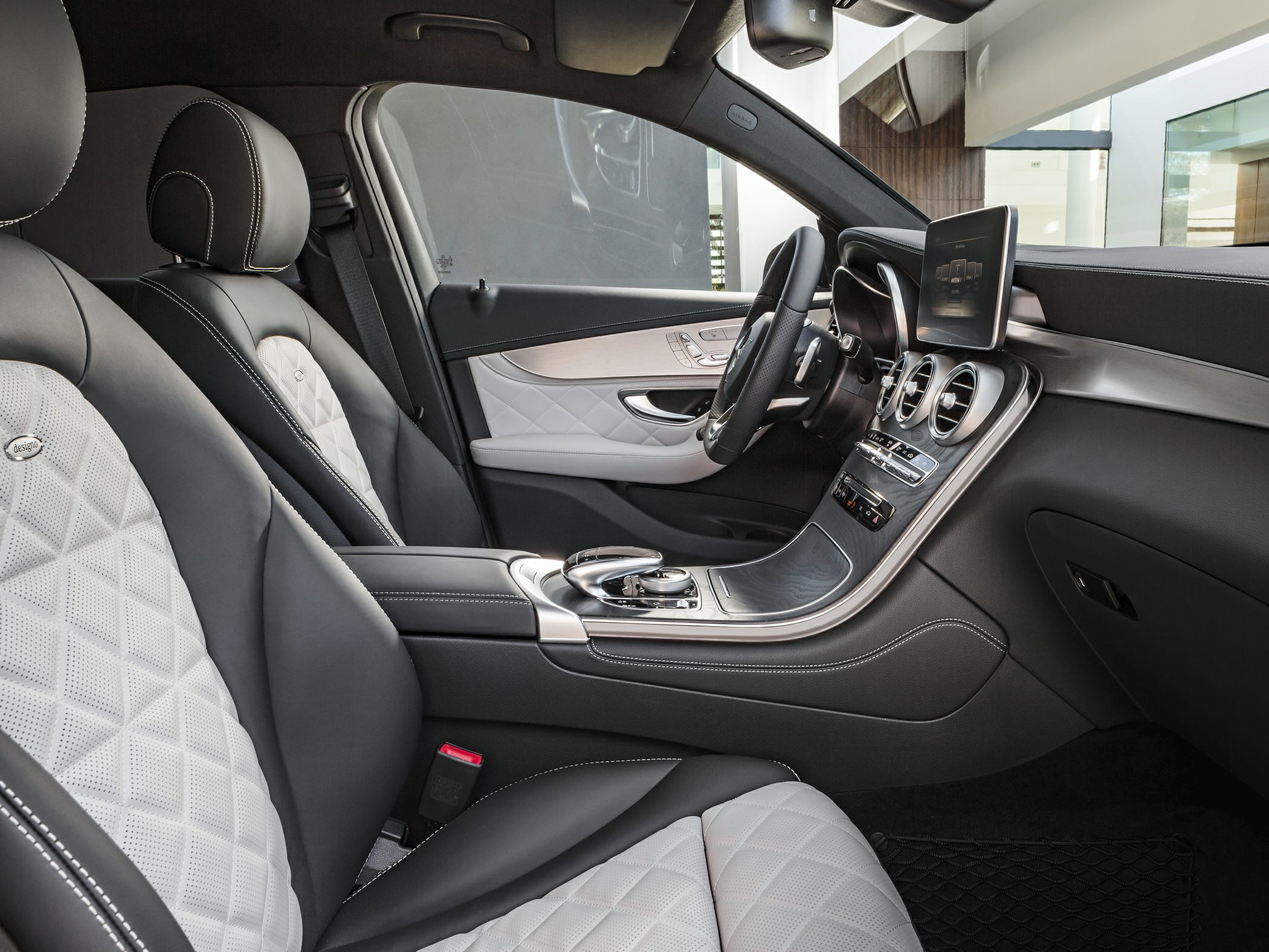 Luxury quilted leather seats and modern cockpit design