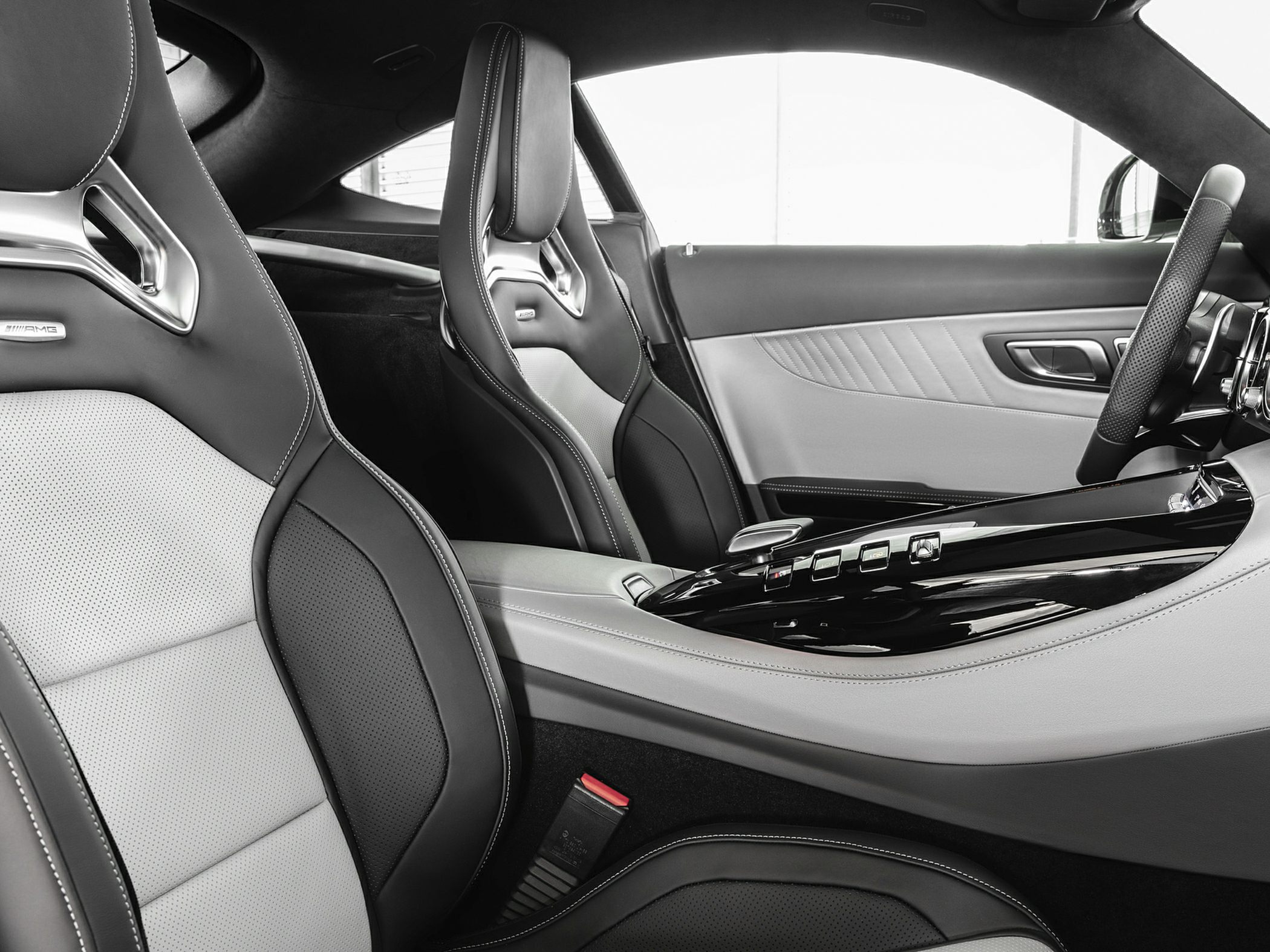 Luxury sport seats with modern stitching and sporty design