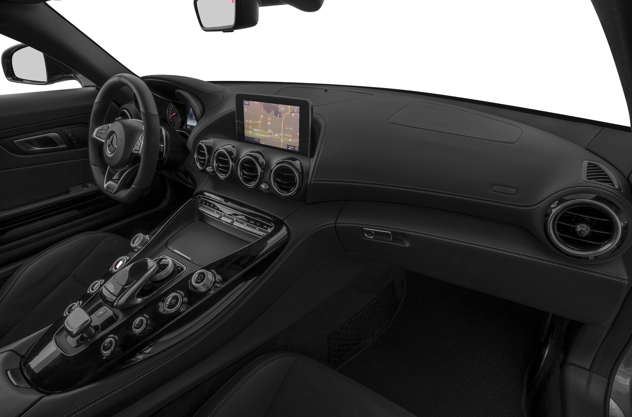 Luxury AMG GT 4-door coupe advanced dashboard and infotainment design