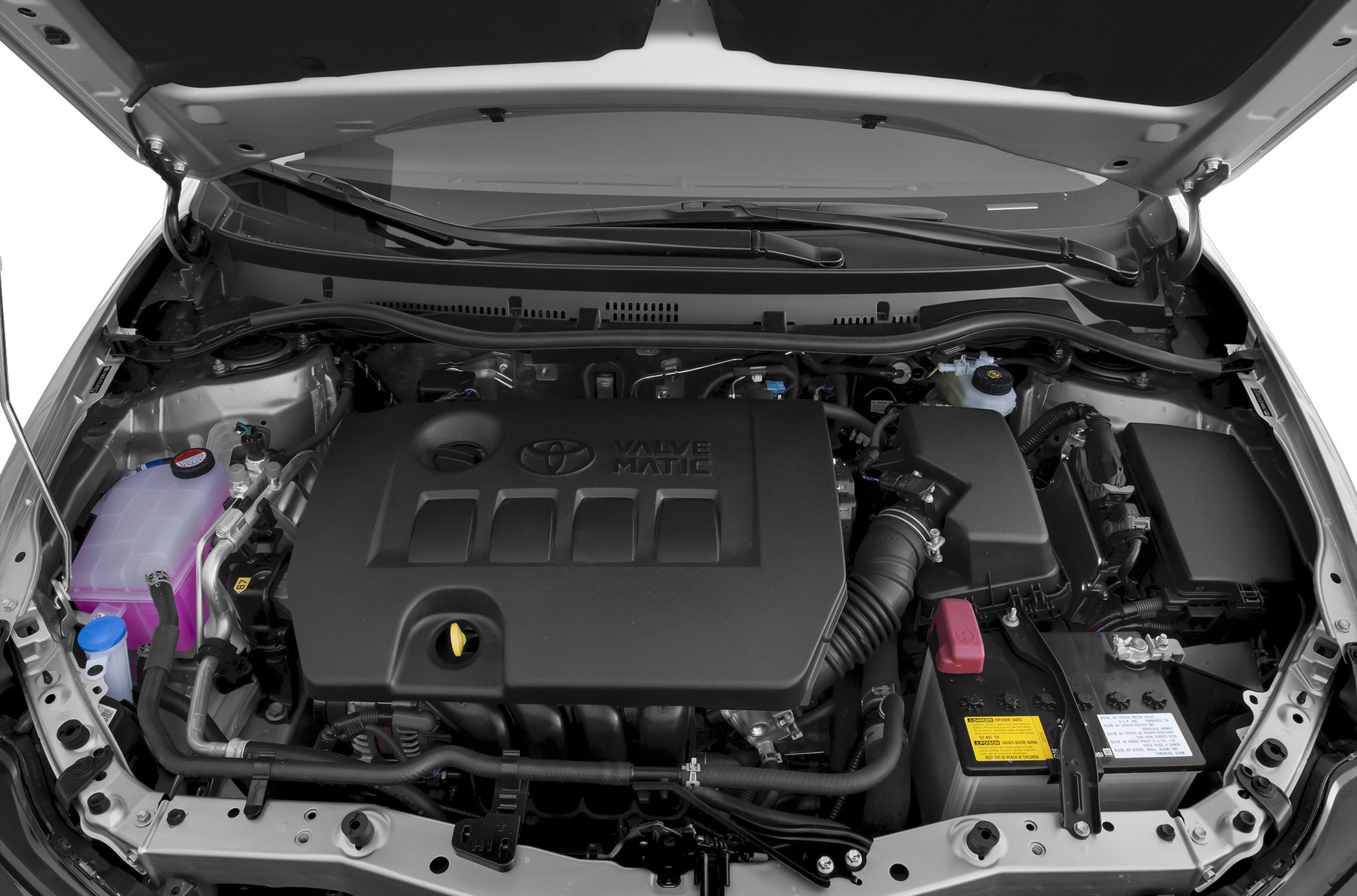 Engine bay showing Valvematic engine cover and components