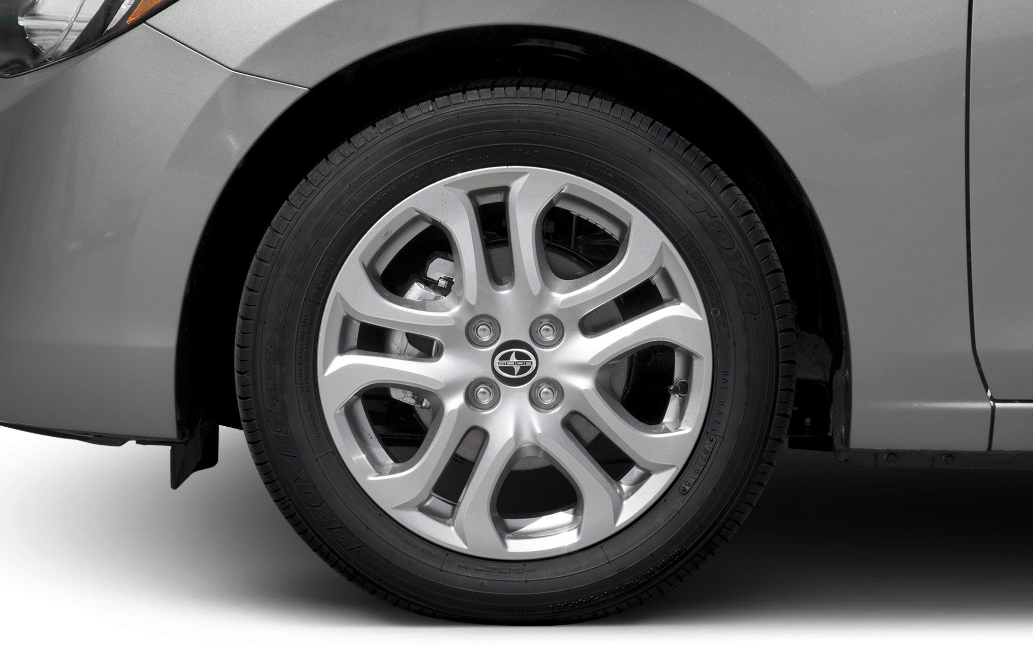 Close-up of alloy wheel and tire on a passenger vehicle
