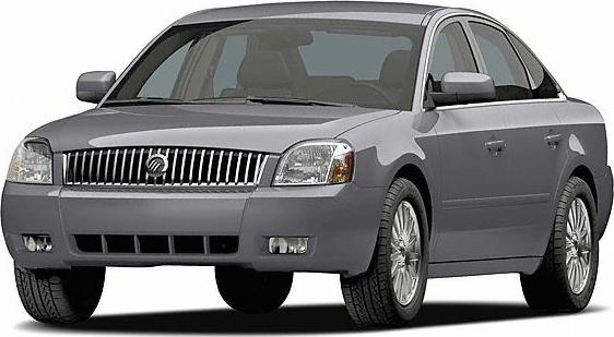 Front-side view with chrome vertical-bar grille and rectangular headlights