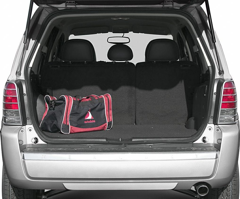 Open rear trunk with visible rear seats and cargo space