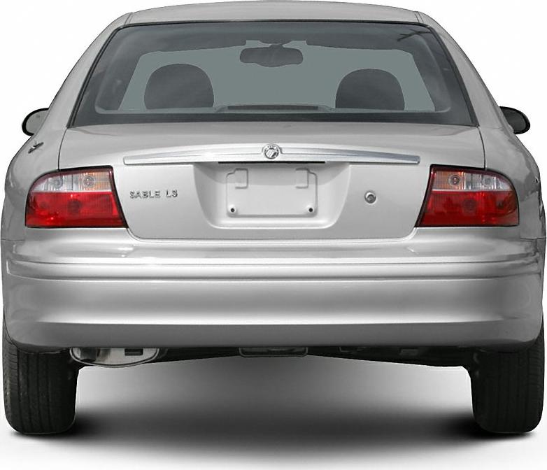 Rear view of a sedan with distinct tail lights and trunk emblem