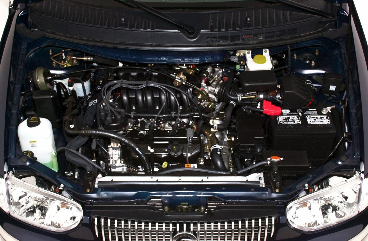Engine bay and front grille with headlights