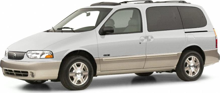 Side profile of minivan with two-tone paint and roof rack