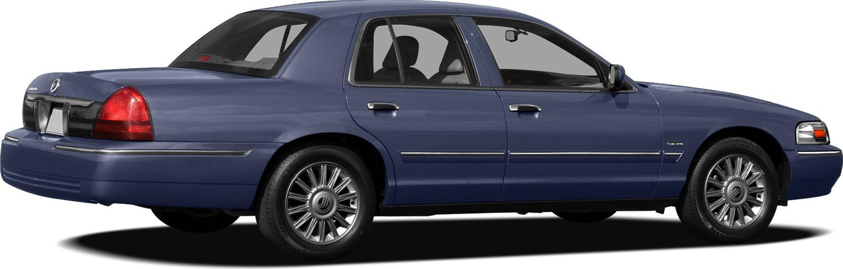 Side profile of blue four-door sedan with classic styling and detailed wheels.