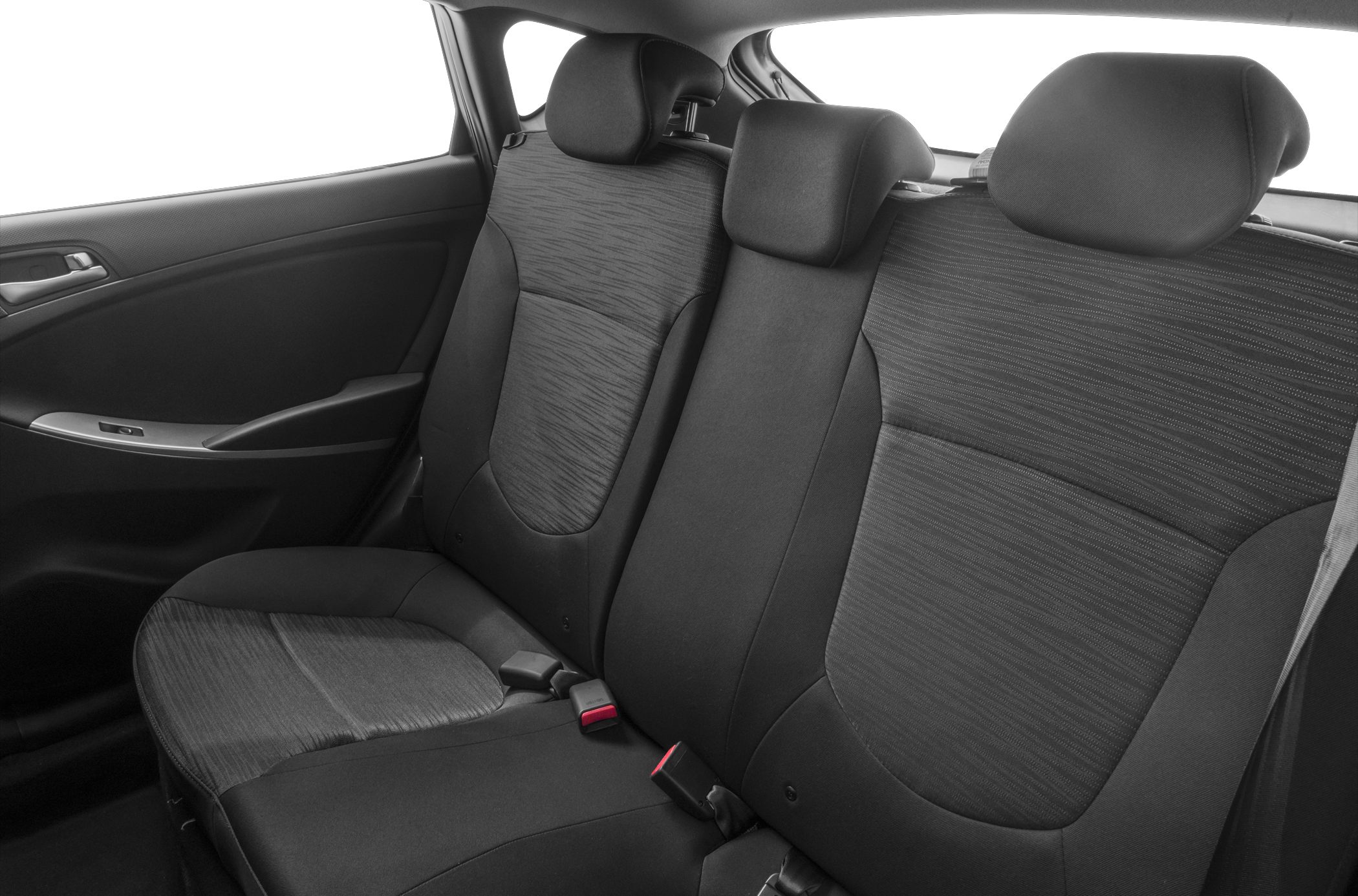 Rear seat upholstery and configuration.
