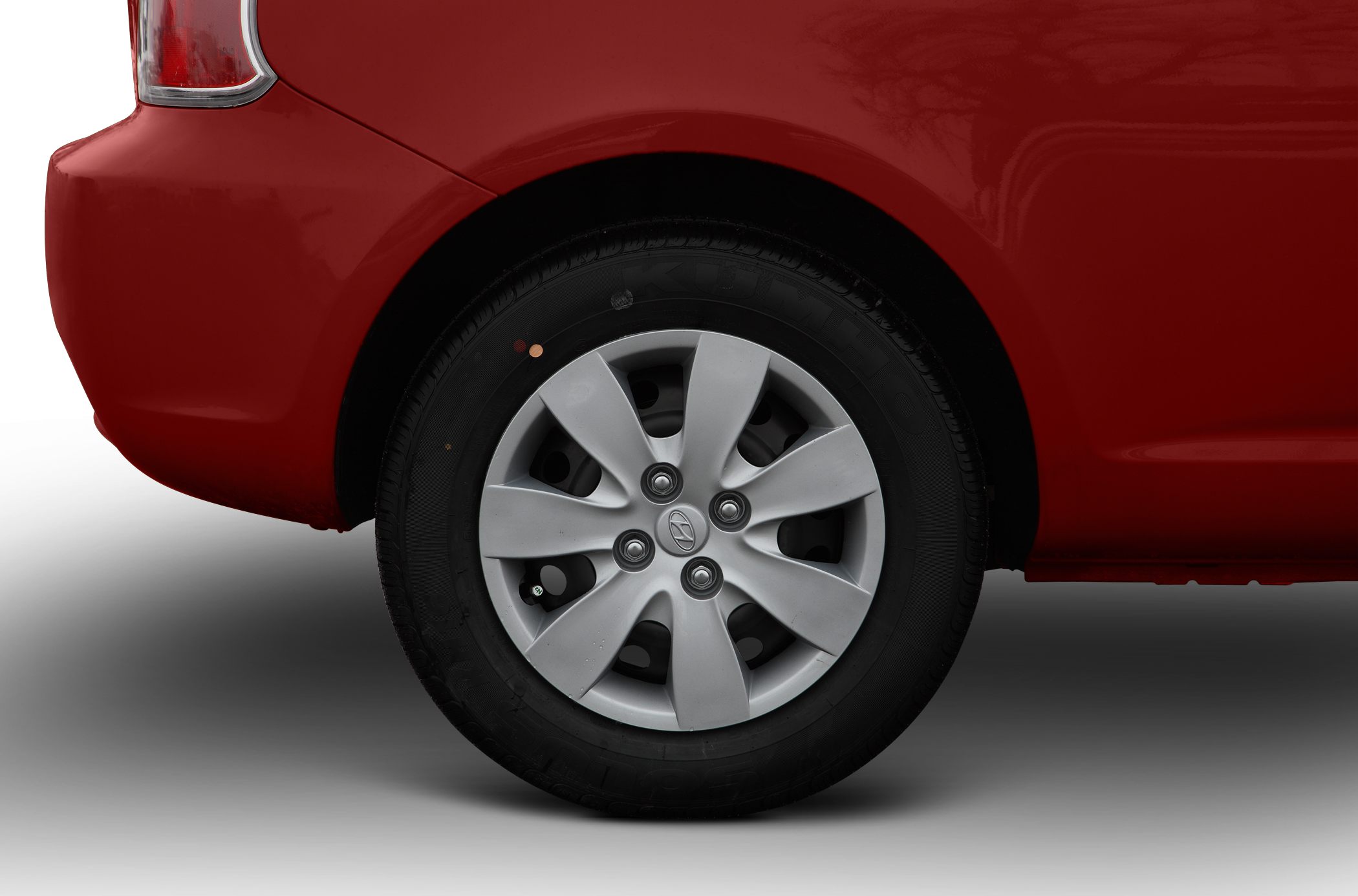 Rear alloy wheel and tire close-up