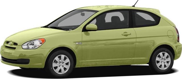 Compact hatchback shown from the side with clear door and window details