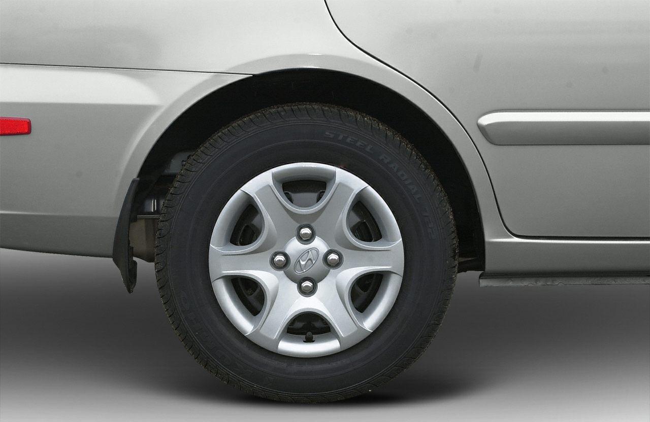 Rear wheel with alloy rim and car fender with side molding