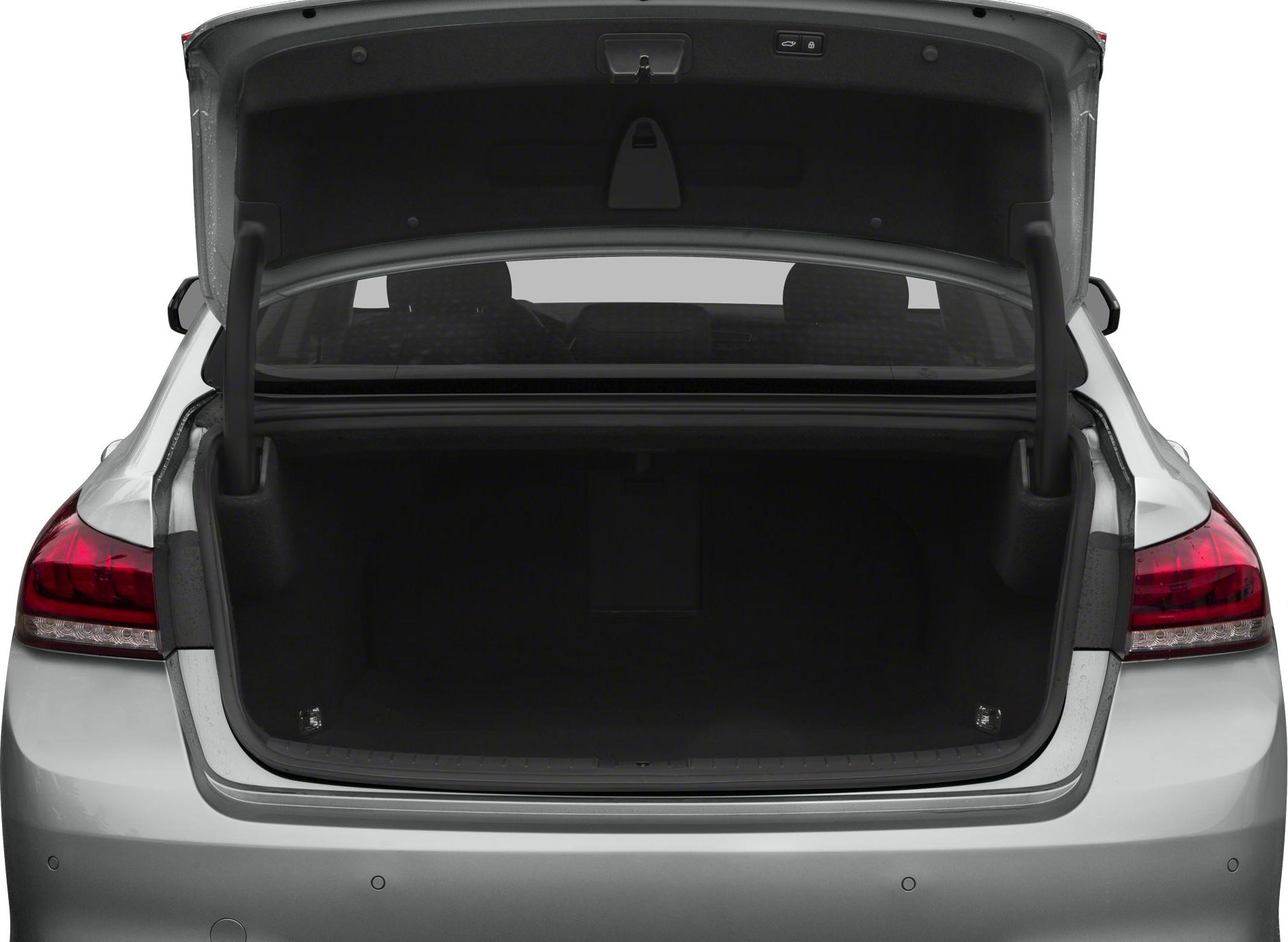 Open spacious trunk and modern LED taillights with rear seat visible.