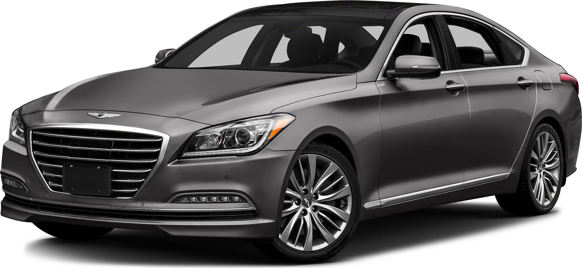 Luxury sedan front side with LED headlights and chrome grille