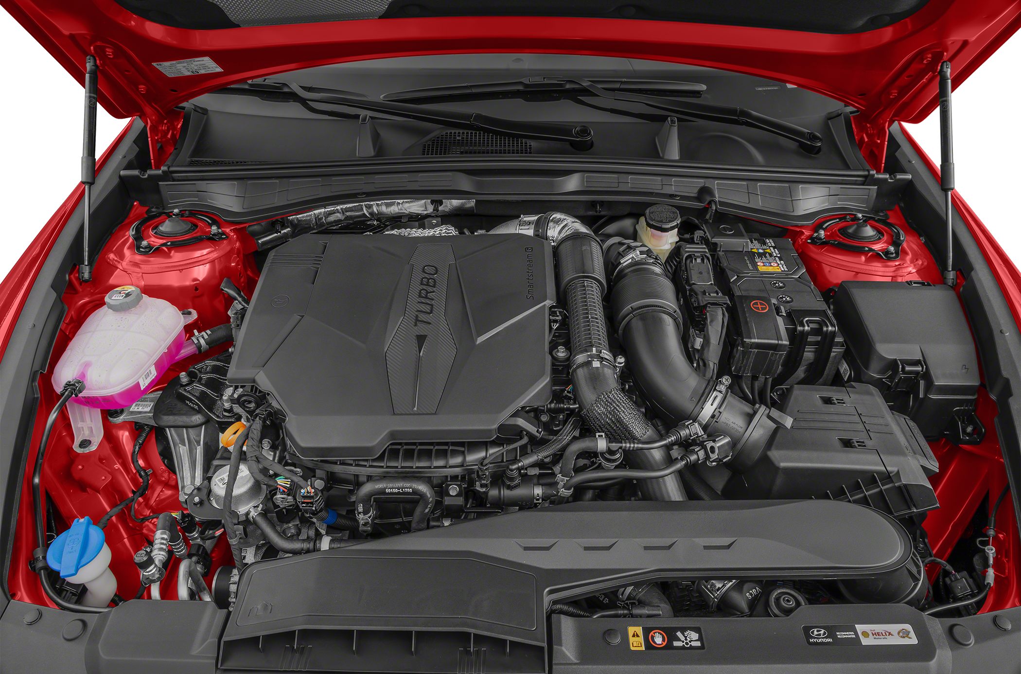 Turbocharged engine with Smartstream technology in a modern engine bay.