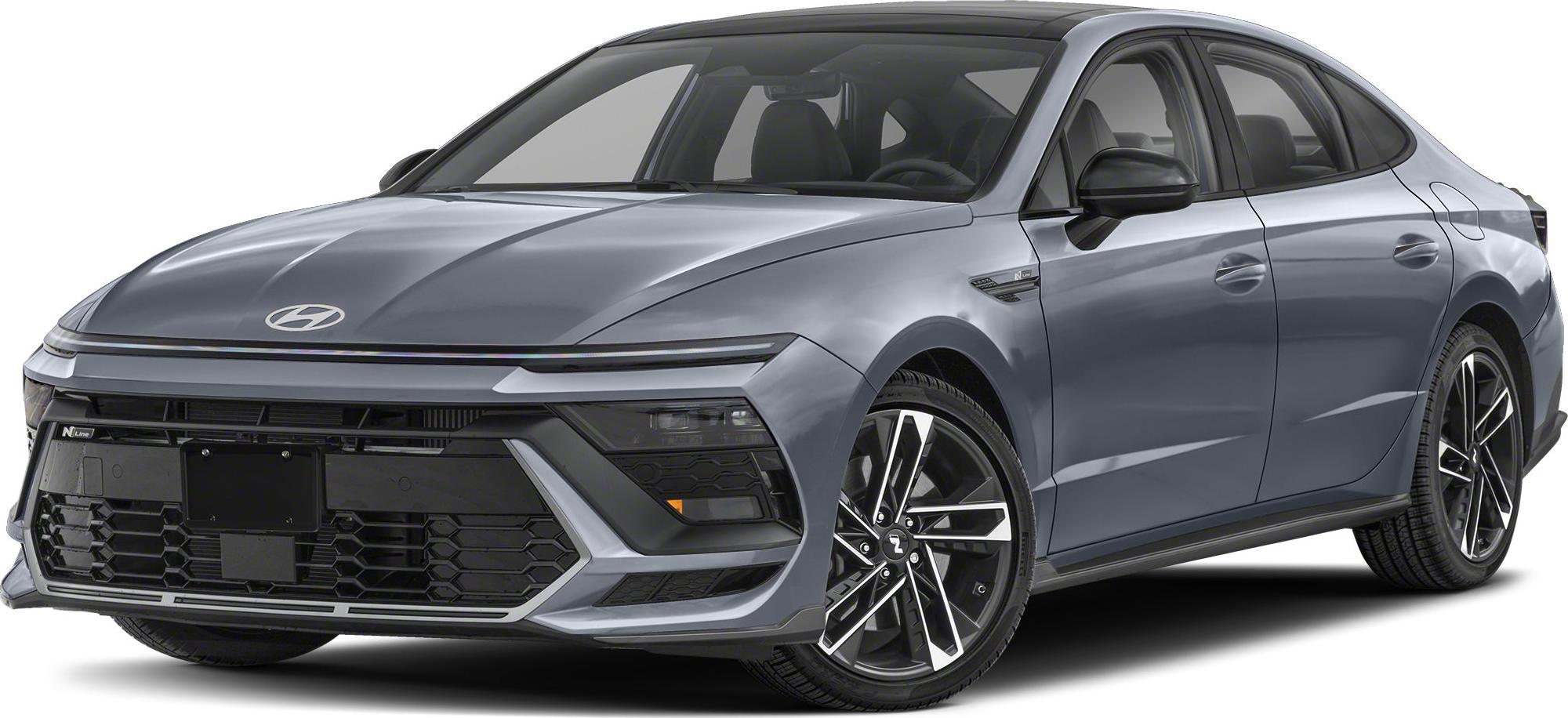 Sporty alloy wheel and aggressive front fascia with modern grille and headlights