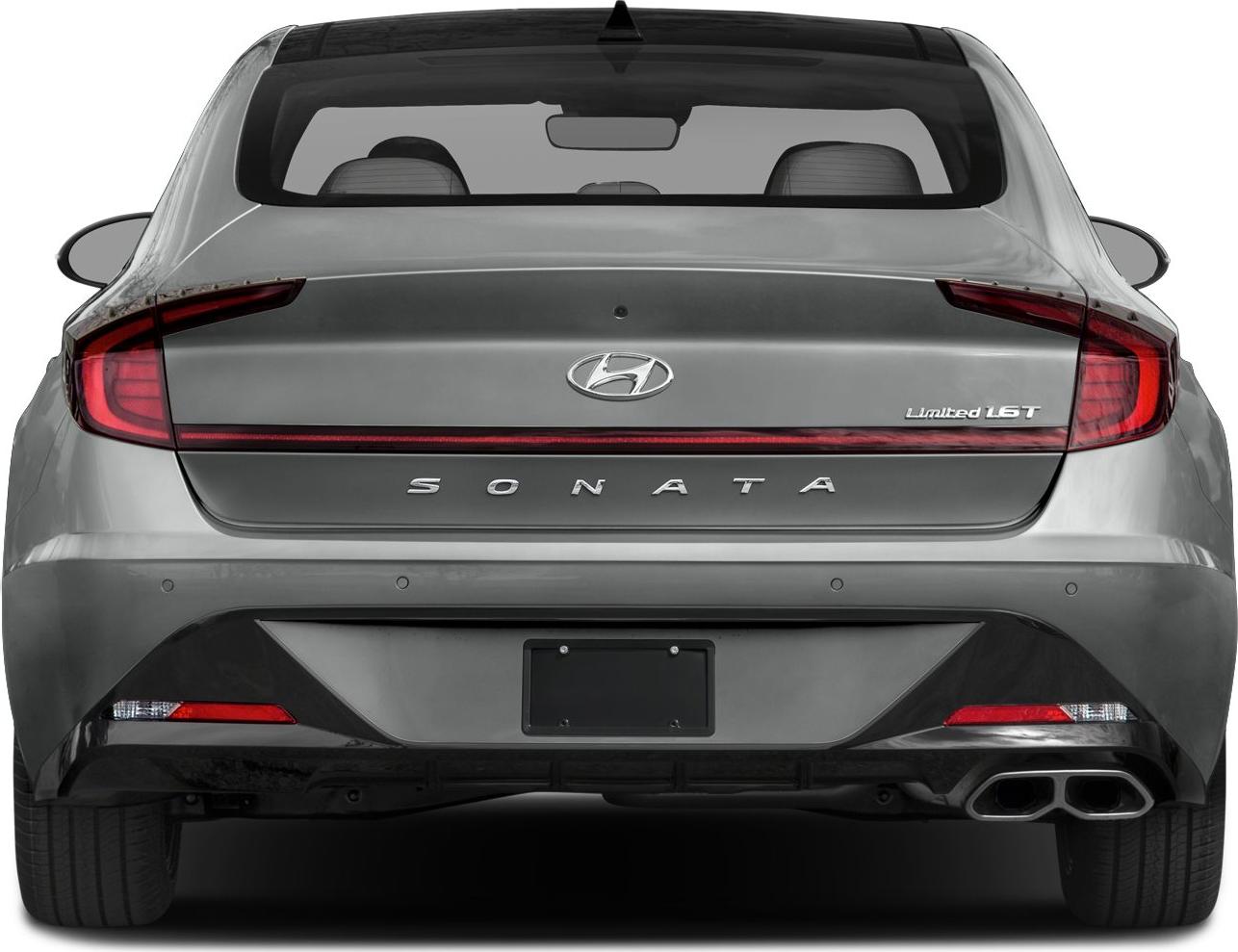 Rear view with LED tail lights and dual exhaust pipes
