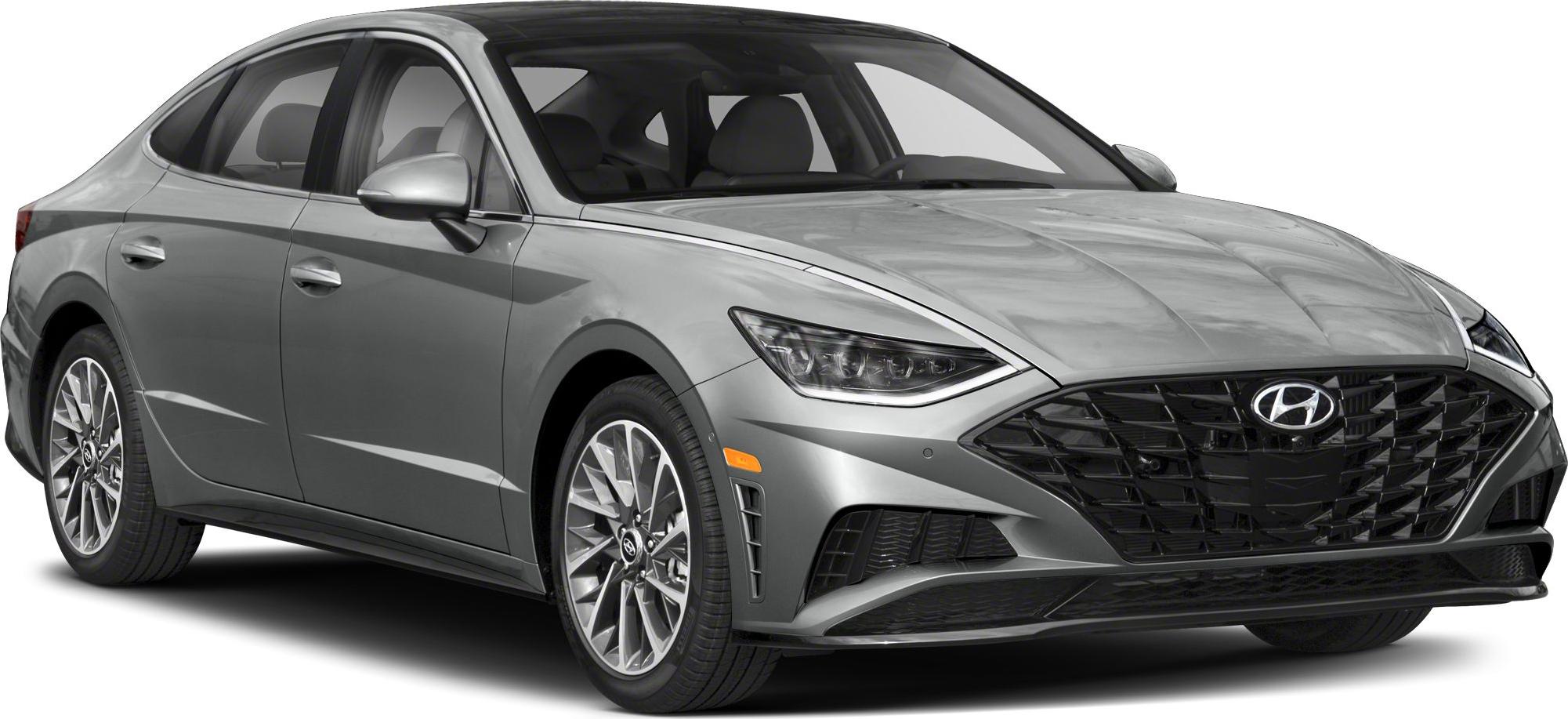 Front-side view of a sedan with LED headlights and alloy wheels