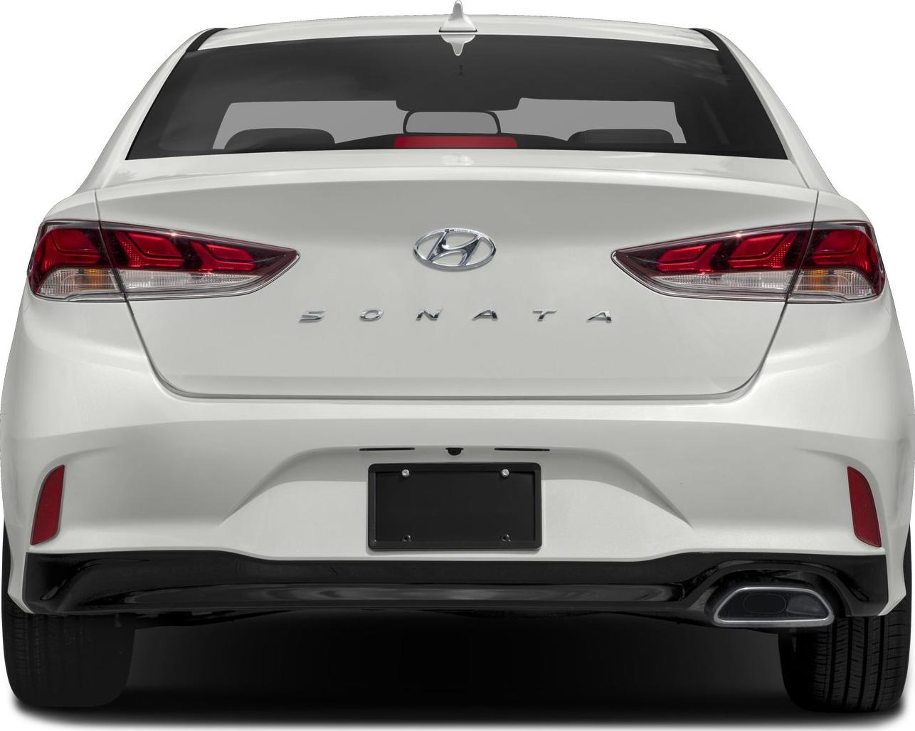 Rear view showing taillights and trunk with integrated rear bumper.