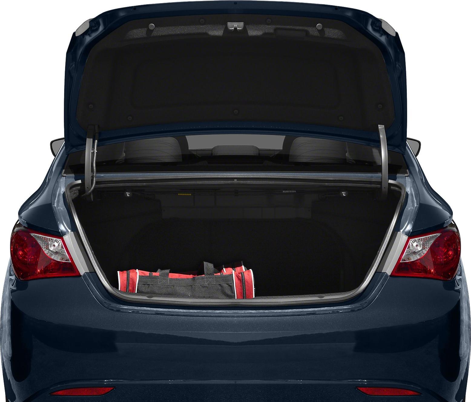 Open trunk showing spacious storage with a bag inside
