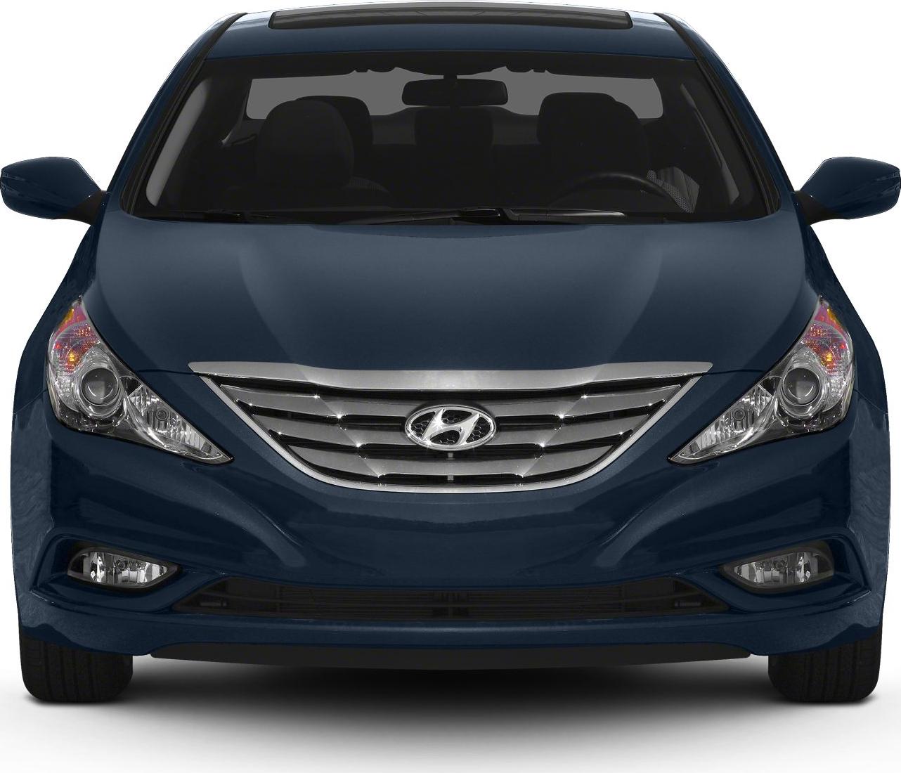 Front view with chrome grille and projector headlights