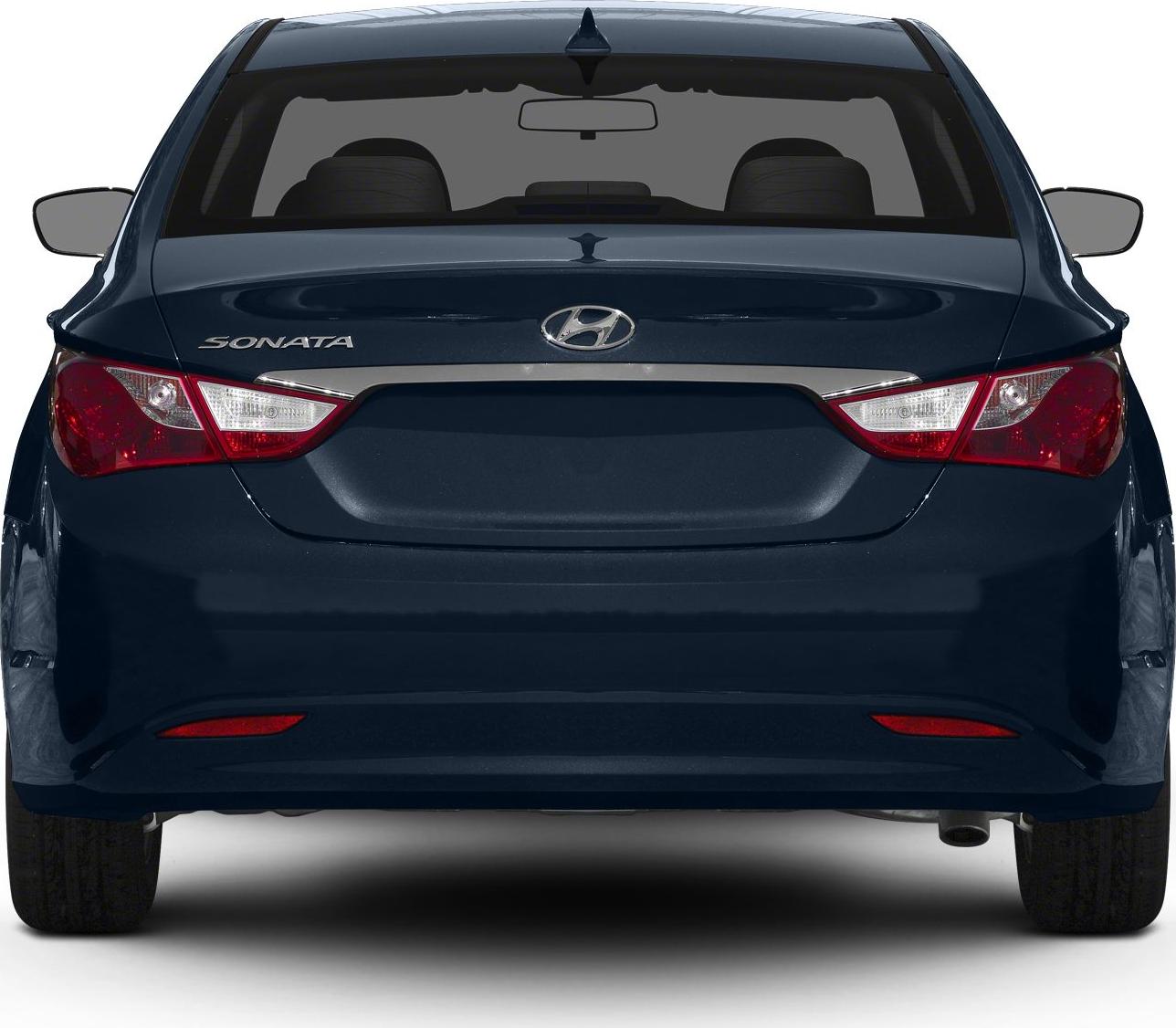 Rear view with taillights and trunk design