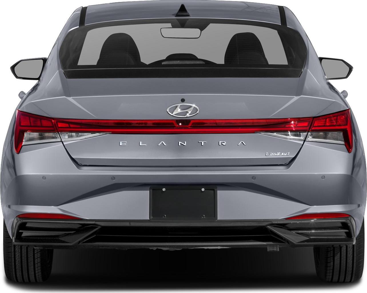 Rear view with full-width taillight and modern rear design