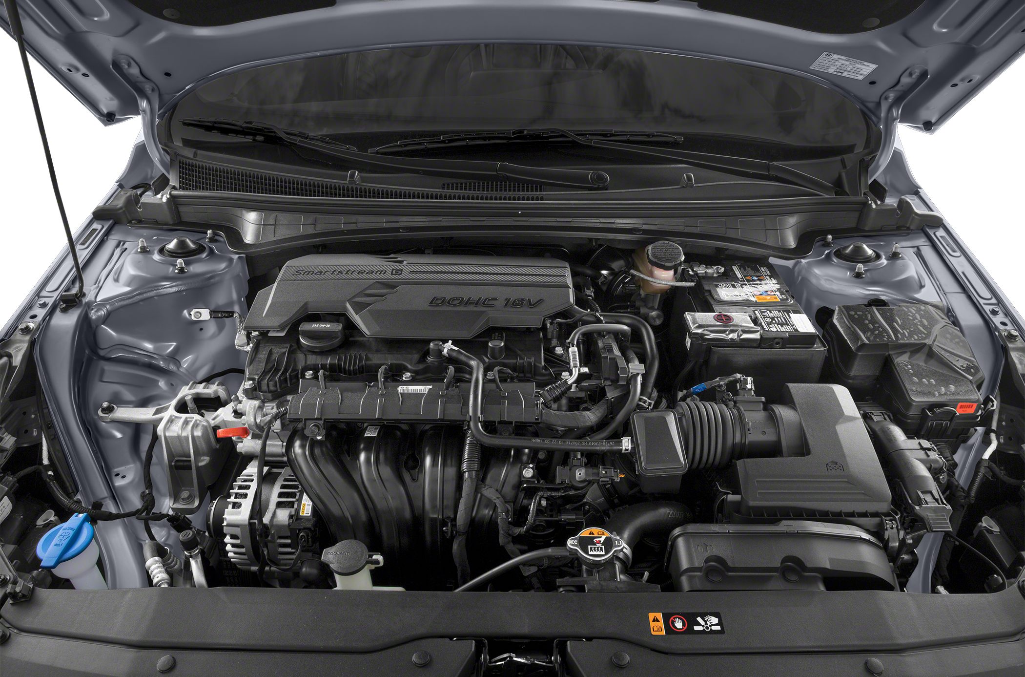 Open engine bay with Smartstream DOHC 16V engine layout