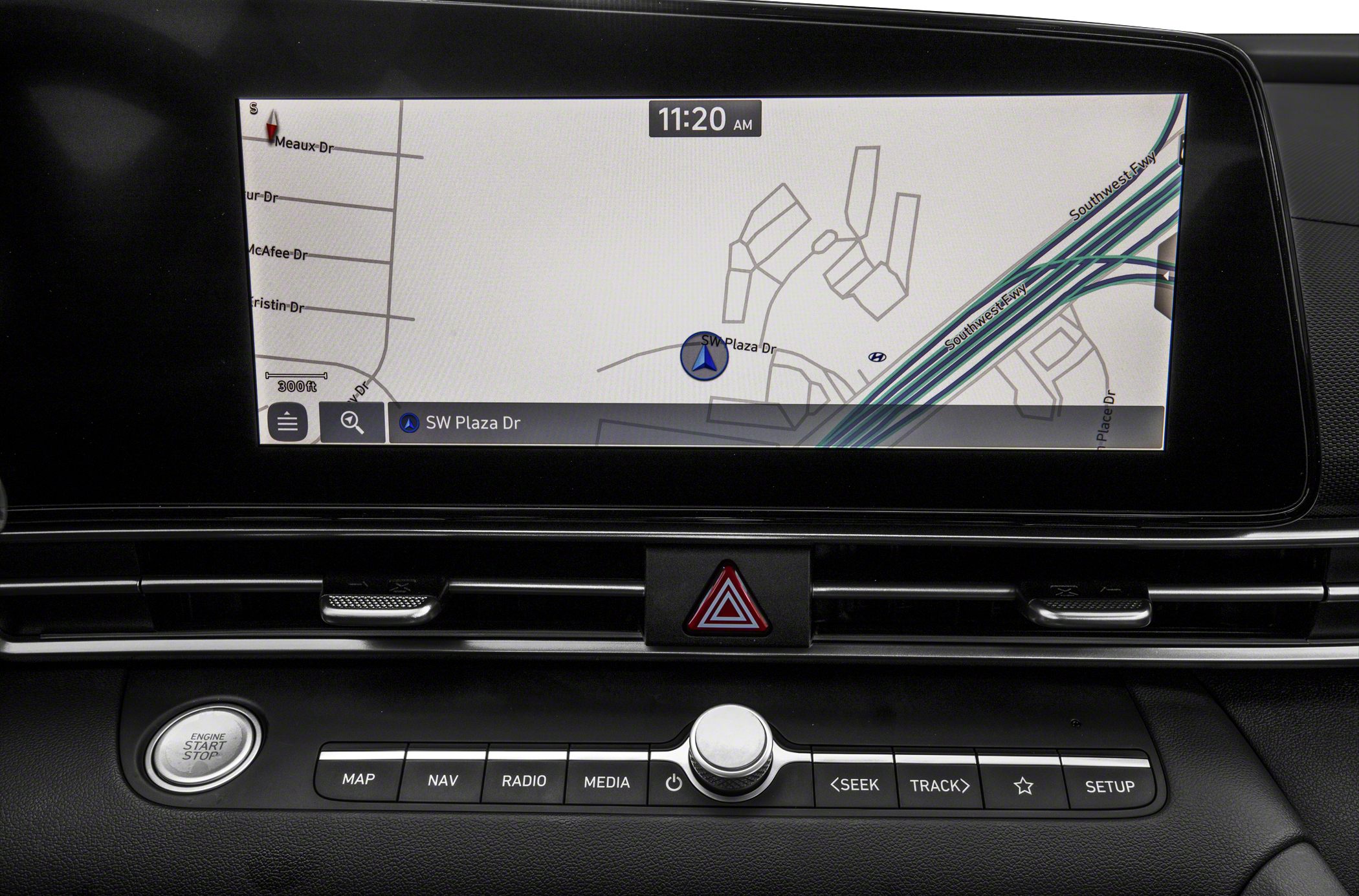 Car infotainment system with GPS navigation and media controls