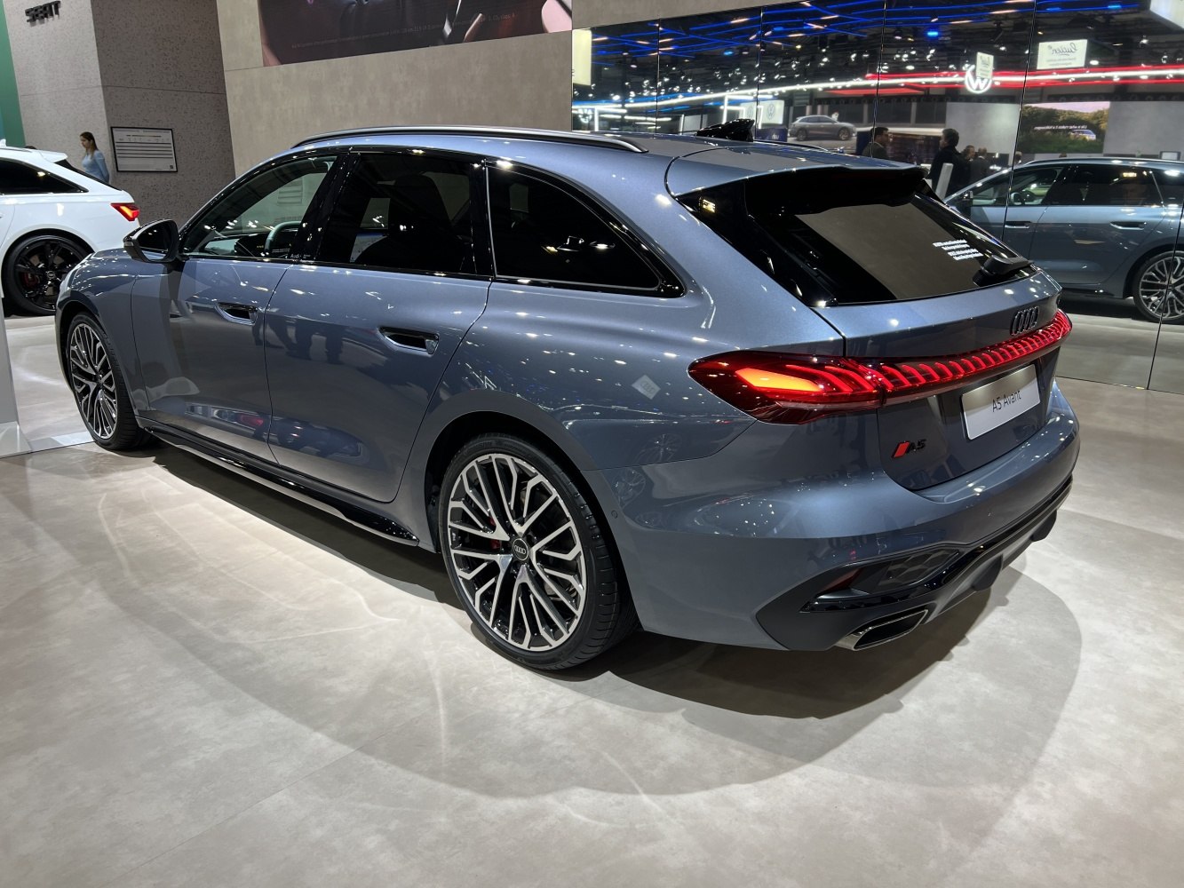 Sleek side profile and LED rear tail lights of a sporty wagon