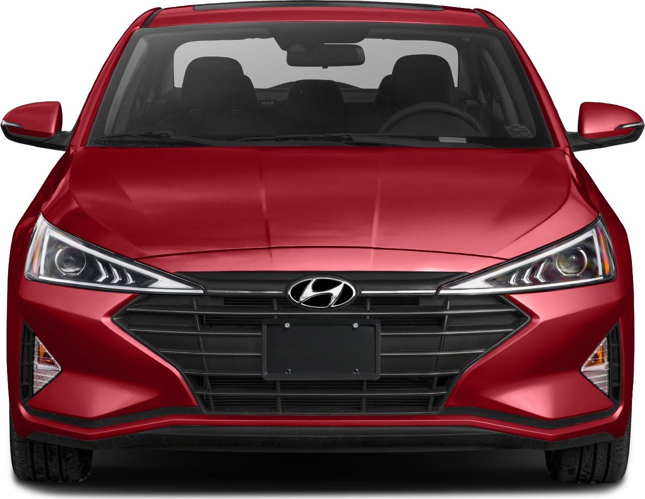 Sharp headlights and bold grille front view