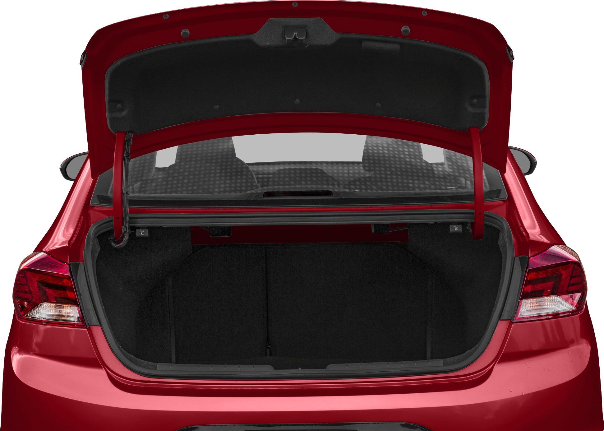 Open trunk with spacious cargo area and rear visibility