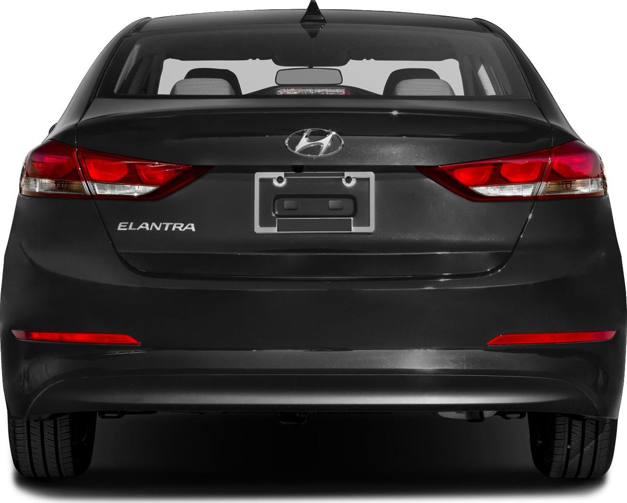 Rear view showing taillights and trunk design