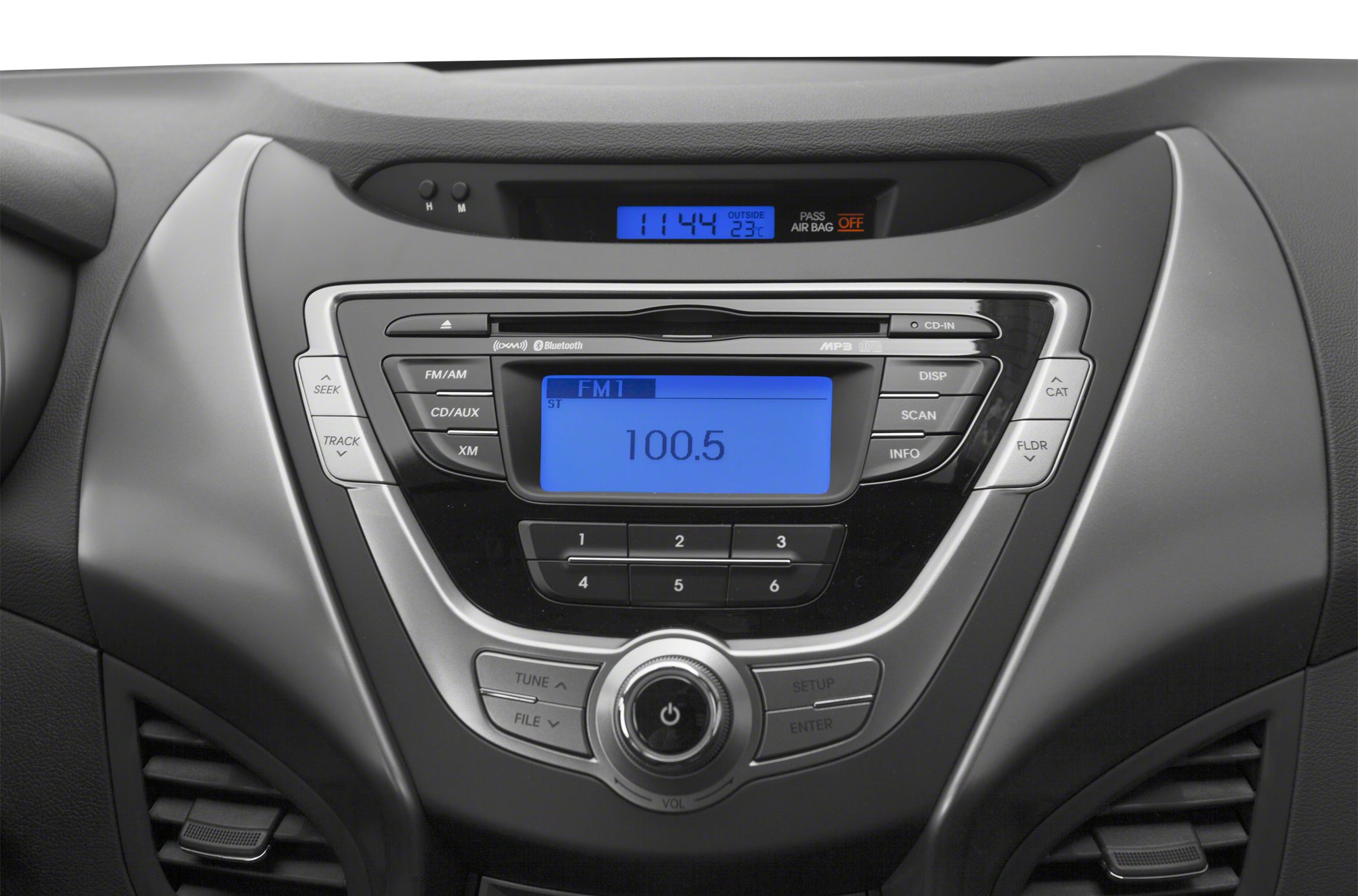 Car radio system with digital display and multimedia controls