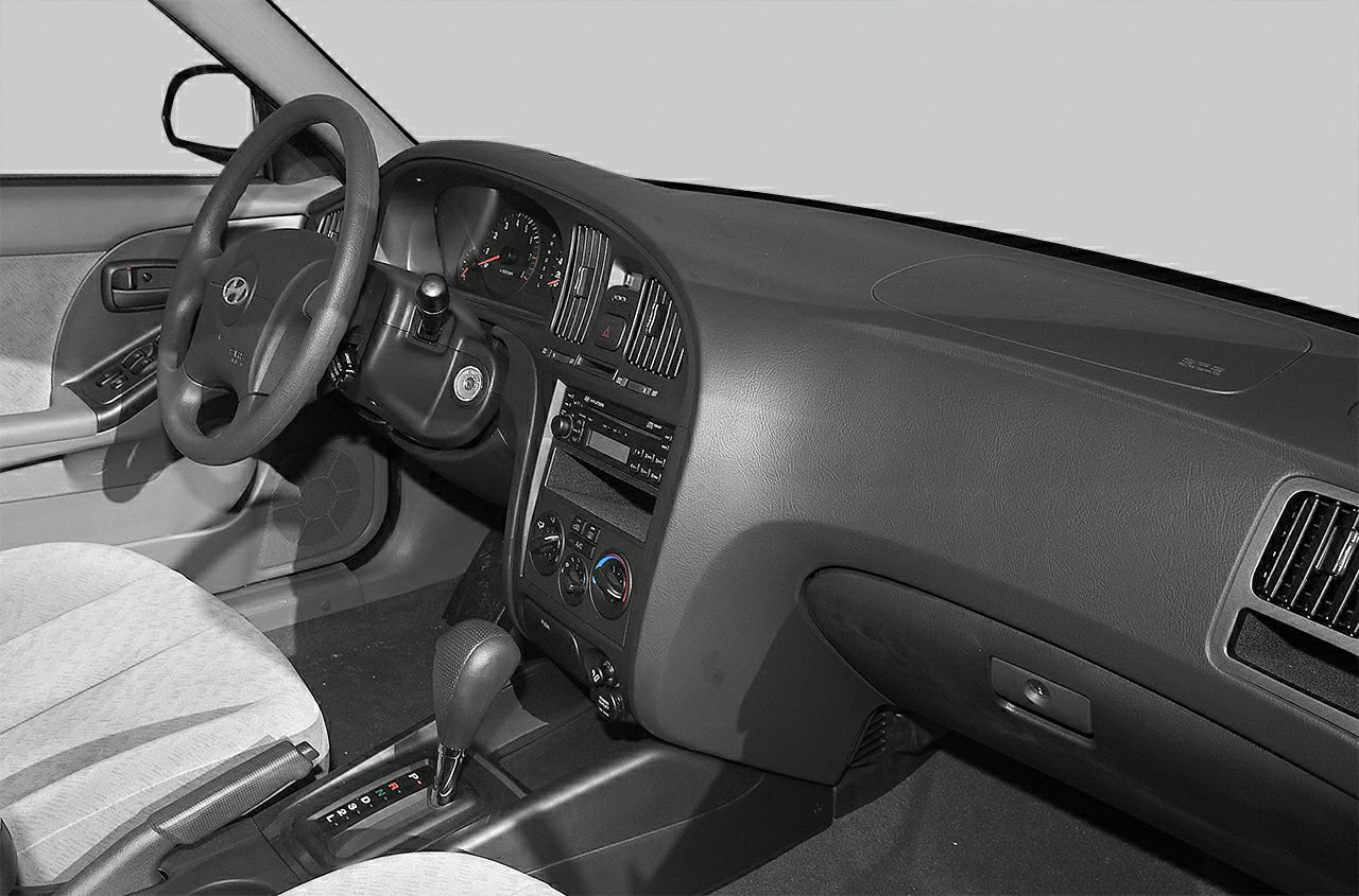 Dashboard and steering wheel with center console controls